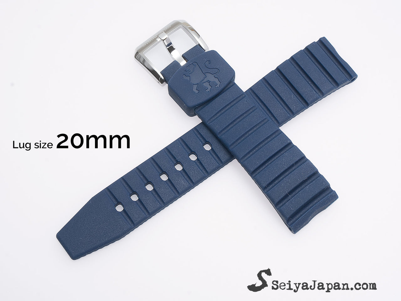 GRAND SEIKO 20mm Blue Silicone Strap & Buckle / GS20_BLU E004011J9